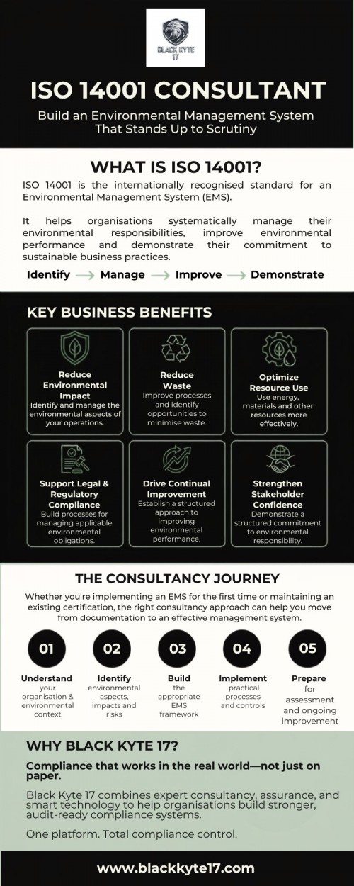 Black Kyte 17 is a cybersecurity and compliance management platform that helps organizations manage ISO certifications, risk assessments, audits, and security frameworks. We support  such as ISO 27001, CMMC, Cyber Essentials, and SOC compliance while simplifyingstandards documentation, tracking, and compliance processes through a centralized solution design to improve security readiness.
Read more - https://blackkyte17.com/